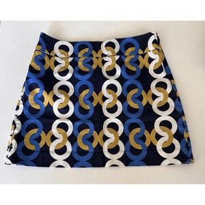 J. Crew Chain Link Skirt Stretch Women's 2 All Over Print Classy Preppy Hipster